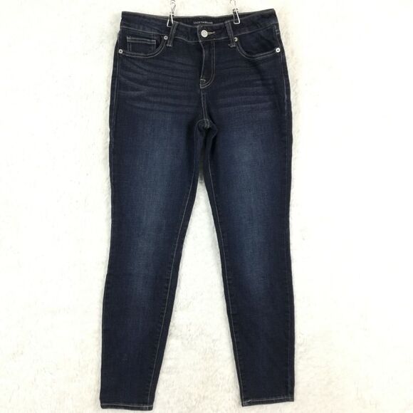 Lucky Brand‎ Womens Jeans Lolita Skinny Denim Blue Low Rise Dark Wash Stretch 8 - Picture 1 of 11